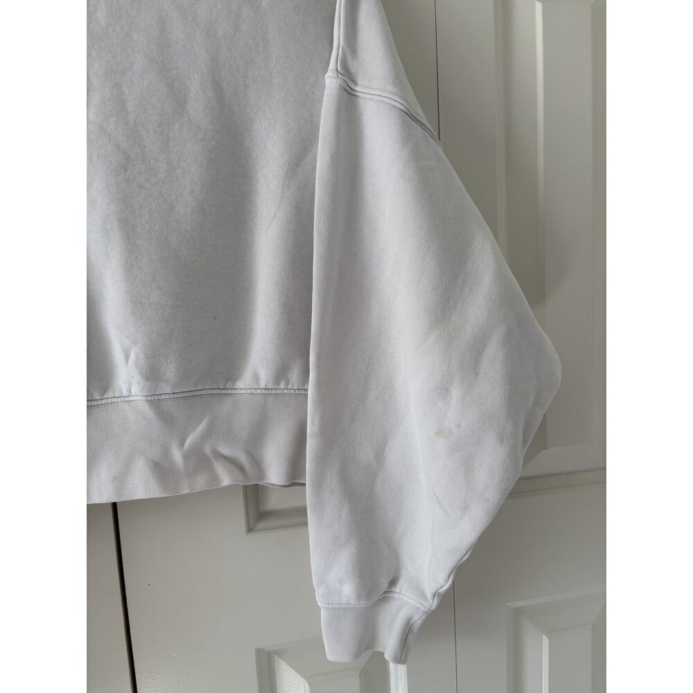 Nike White Crop Sweatshirt S with Front Stain - Picture 6 of 7